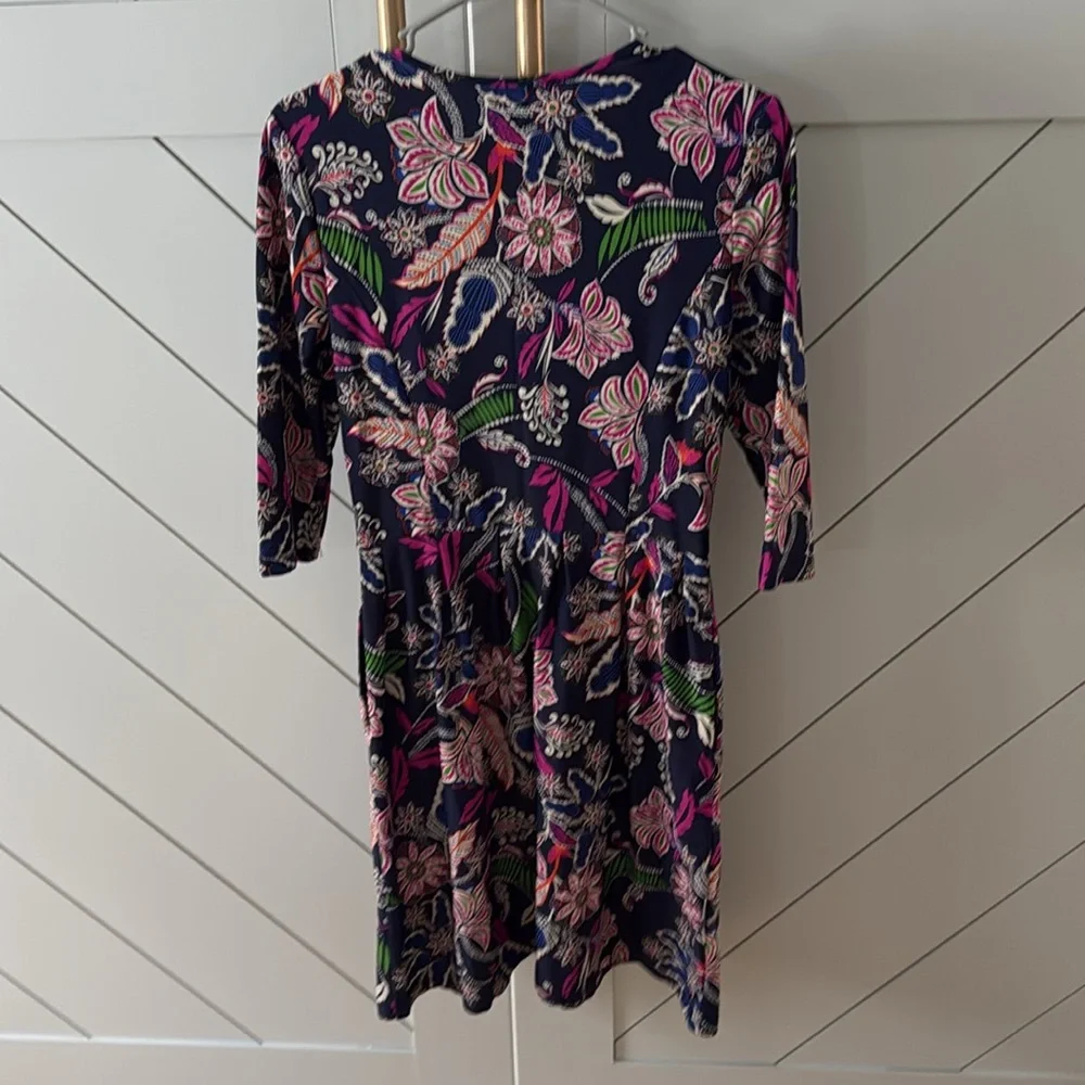 Jude Connally Brynn Fit & Flare Dress, Navy Floral, Sz XS - Picture 4 of 5